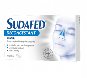 Sudafed Decongestant Tablets Non-Drowsy (Pack of 12)