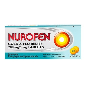 nurofen cold and flu 16 tabs