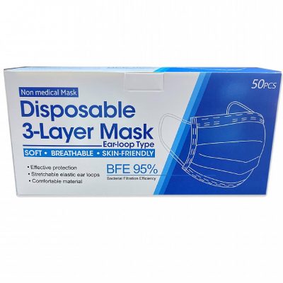 disposable masker 3 ply face mask earloop