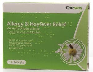 Careway Allergy Relief Cetirizine 10mg (THIS IS NOT CAREWAY BUT AN ALTERNATIVE GENERIC)
