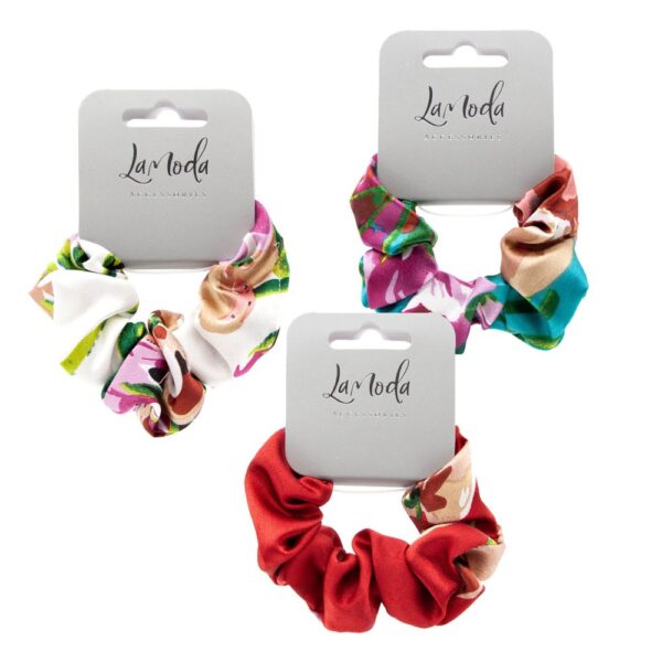 PRINTED SATIN SCRUNCHIES