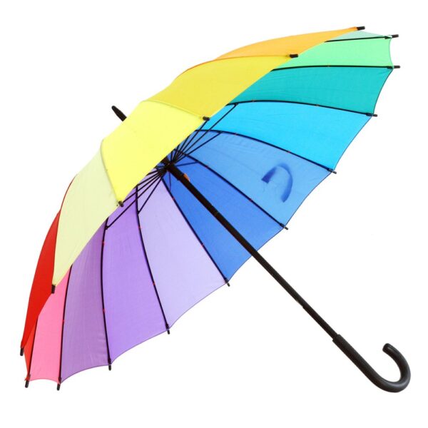 LARGE RAINBOW MANUAL UMBRELLA