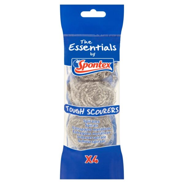 SPONTEX TOUGH SCOURER 4PK SRP