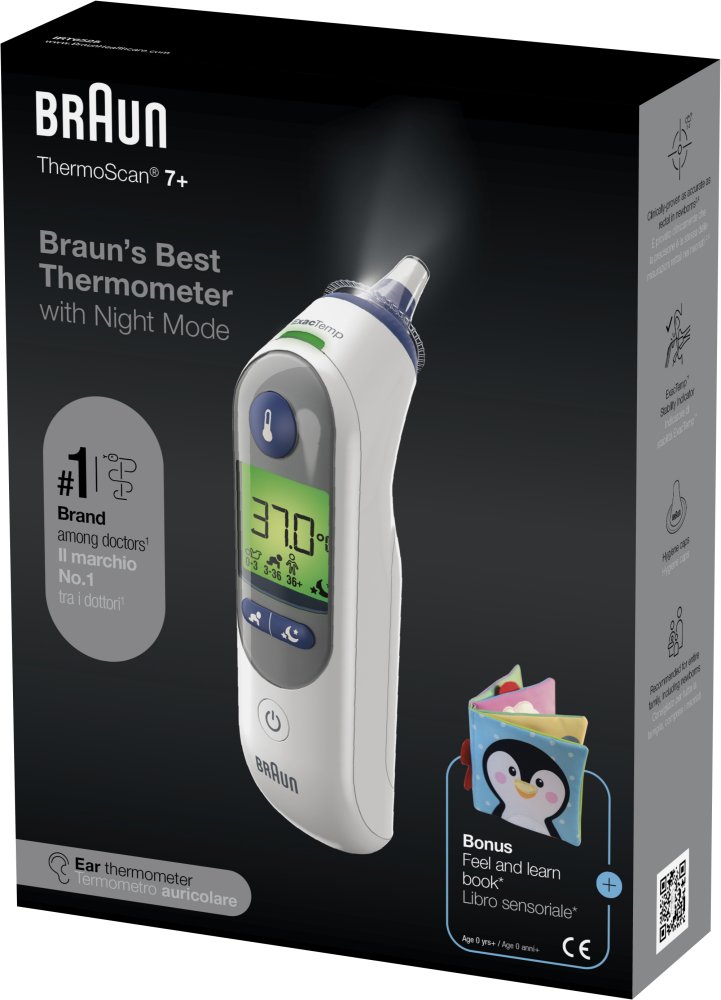 Braun Thermoscan 7 IRT6520 Thermometer (European Version),Clear