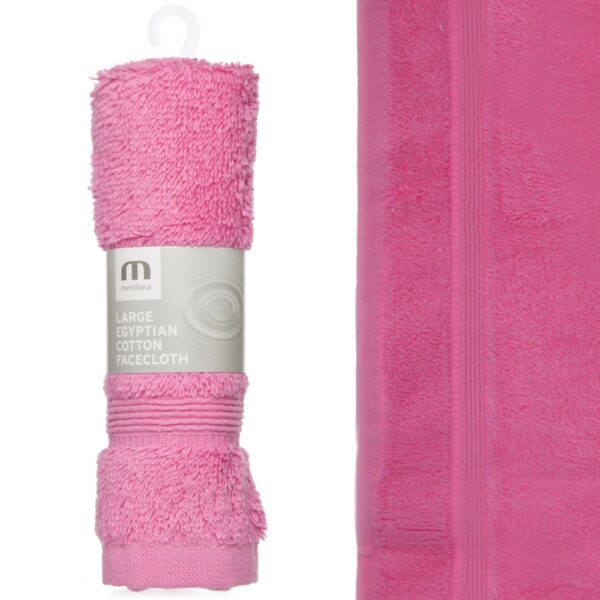 LUXURY COMBED COTTON FACECLOTH - PINK