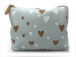 HEART PRINT SMALL BAG BLUE