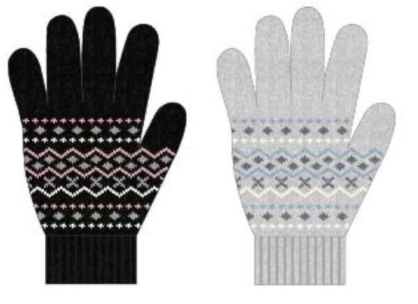 LADIES FAIRILSE CHENILLE GLOVES