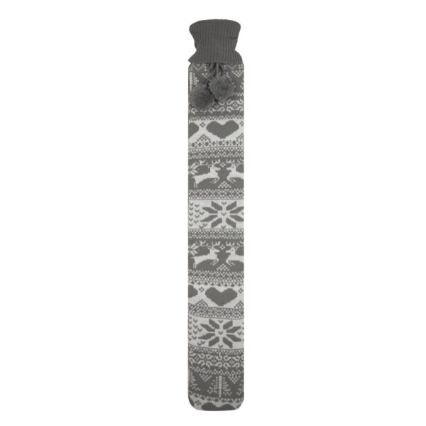 LONG HOT WATER BOTTLE GREY