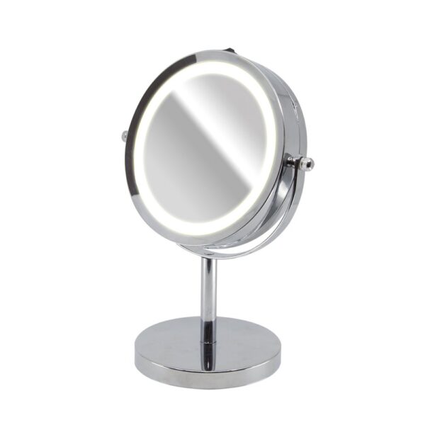 LIGHTED MIRROR 15CM CHROME PEDESTAL X 5 MAG