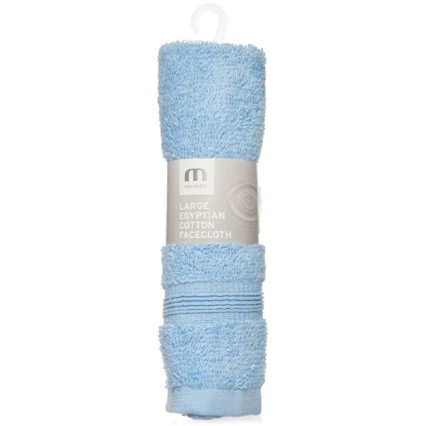 LUXURY COMBED COTTON FACECLOTH - BABY BLUE