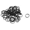 BLACK RUBBER HAIR BANDS