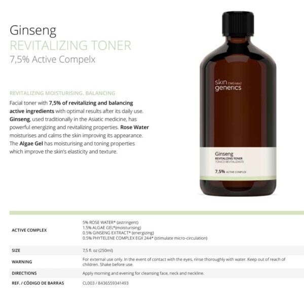 REVITALISING TONER GINSENG