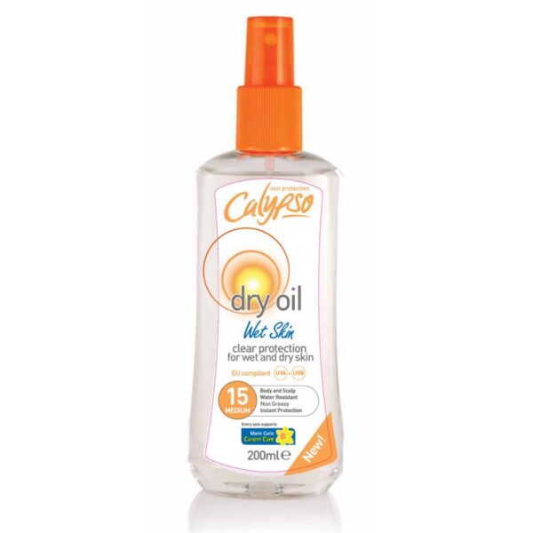 CALYPSO DRY OIL WET SKIN SPF15