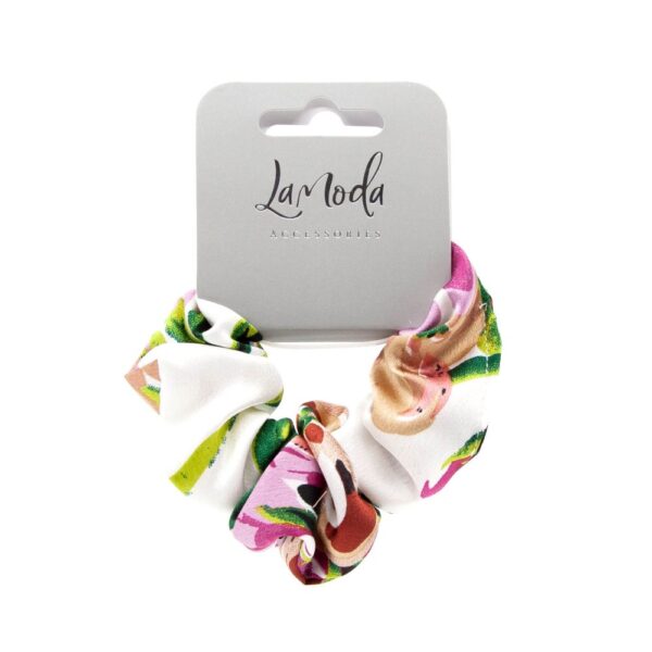 PRINTED SATIN SCRUNCHIES