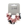 PEARLISED VELVET SCRUNCHIES
