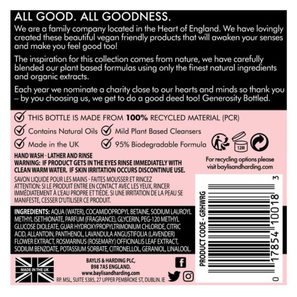 GOODNESS ROSE & GERANIUM HAND WASH