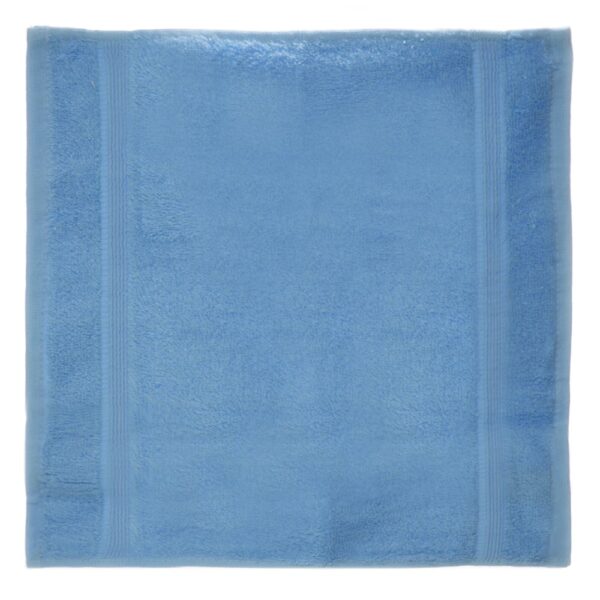 LUXURY COMBED COTTON FACECLOTH - BABY BLUE