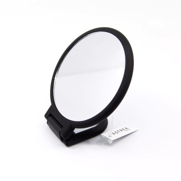 MINI TRAVEL MIRROR 9CM BLK