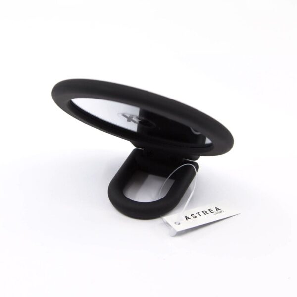 MINI TRAVEL MIRROR 9CM BLK