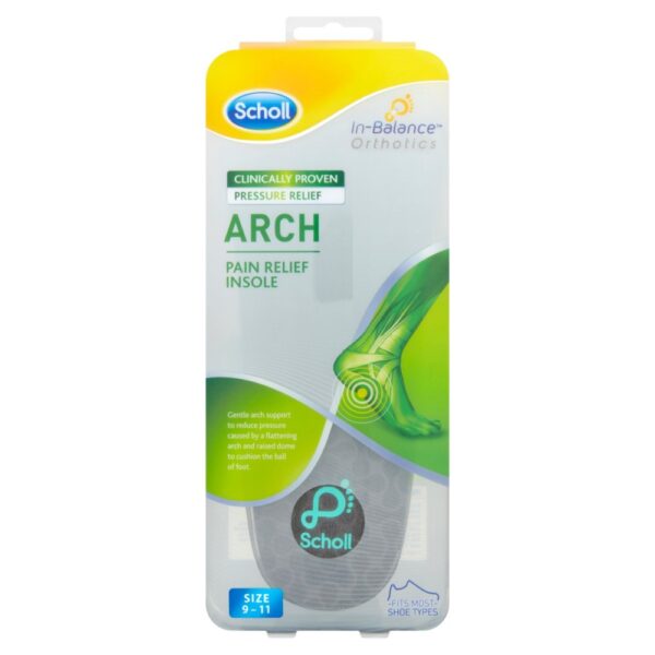 SCHOLL PAIN RELIEF ORTHOTICS FOOT ARCH L