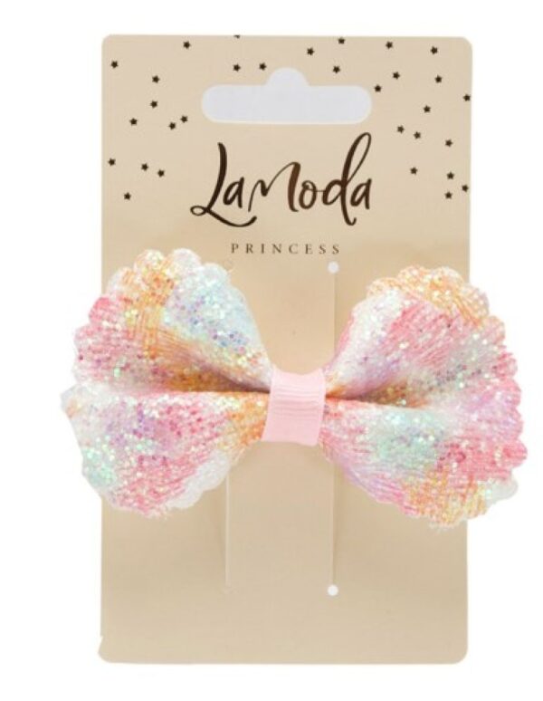 PASTEL GLITTER BOW CLIP