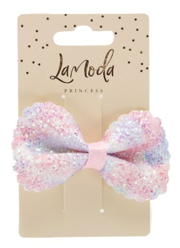 PASTEL GLITTER BOW CLIP