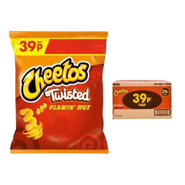 Walkers Cheetos Twisted Flamin Hot Crisps