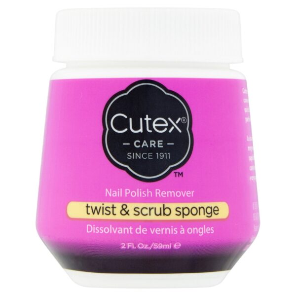 Cutex Twist & Scrub Sponge Nail Polish Remover Jar 59ml