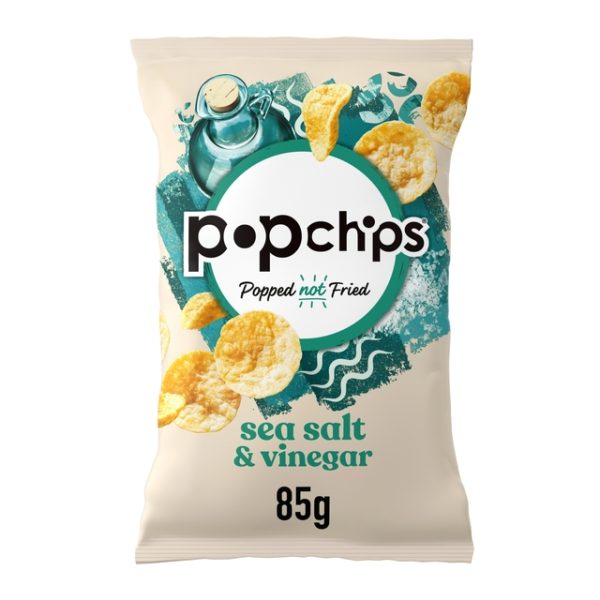 Popchips Sea Salt Vinegar Sharing Crisps 85g