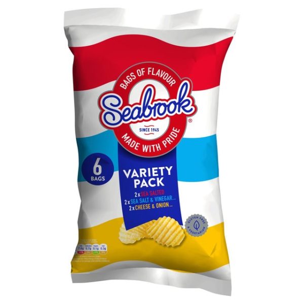 Seabrook Variety Crisps 6 Pack 150g