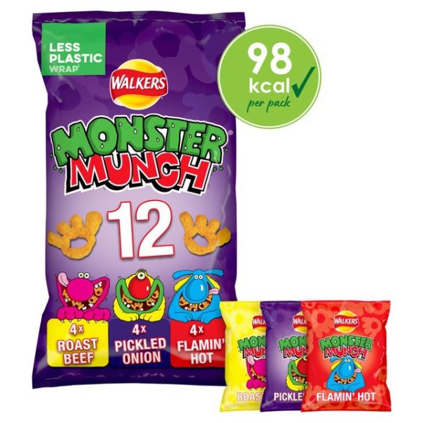 Walkers Monster Munch Variety Multipack Snacks 12 x 20g