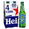 Heineken 0.0% Alcohol Free Lager Beer Bottle 4x330ml