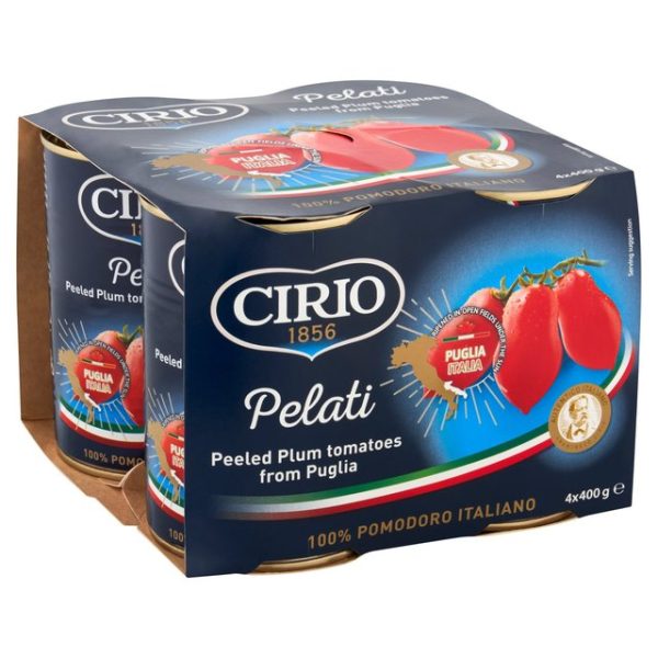 Cirio Peeled Plum Tomatoes 4x400g