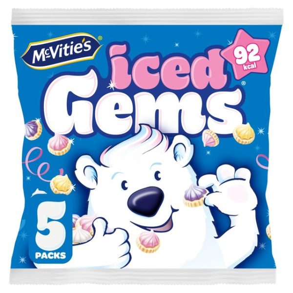 McVitie's Iced Gems Biscuits Multipack 5 x 23g