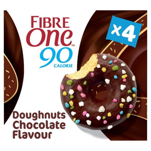 Fibre One Choc Indulgence Doughnuts 4 X 23g