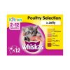 Whiskas 2-12 Month Poultry In Jelly Kitten 12 X100g