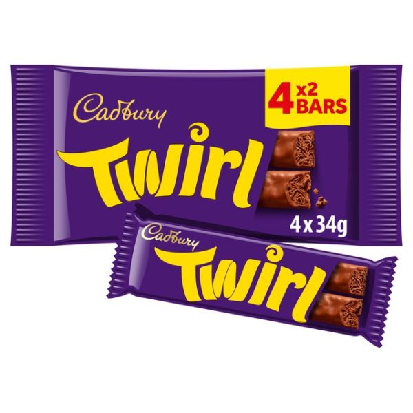 Cadbury Twirl 4 x 2 Bars 136g