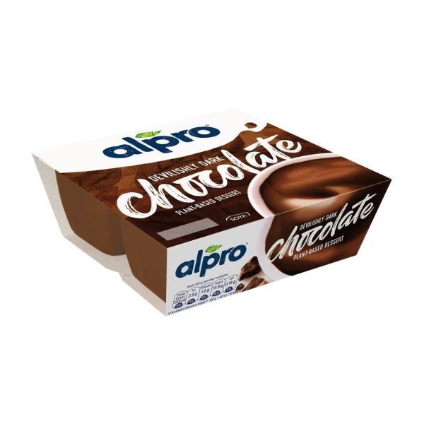 Alpro Dark Chocolate Dairy Free Vegan Soya Dessert 4x125g