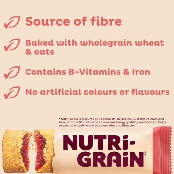 Kellogg's Nutri-Grain Strawberry Snack Bars 6 x 37g