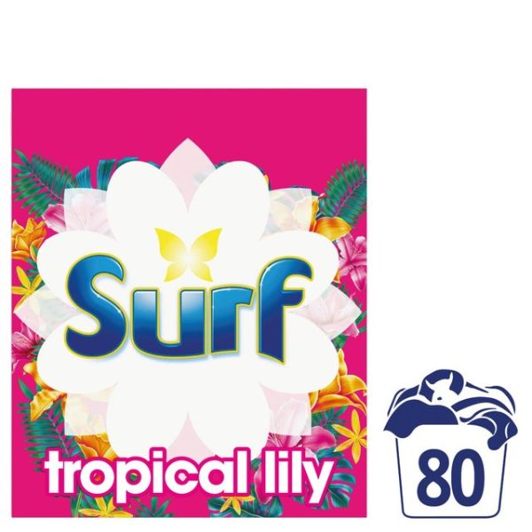 Surf Tropical Lily Washing Powder 80 Washes 4kg