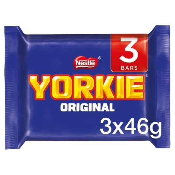 Yorkie Milk Chocolate Bar Multipack 3 Pack 3 x 46g