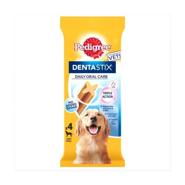 Pedigree Dentastix Daily Adult Large Dog Treats 4 x Dental Sticks 154g