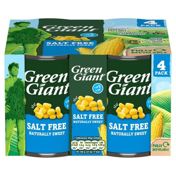 Green Giant Sweet Niblets No Salt 4x198g