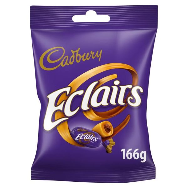 Cadbury Chocolate Eclairs Sweets Bag 166G