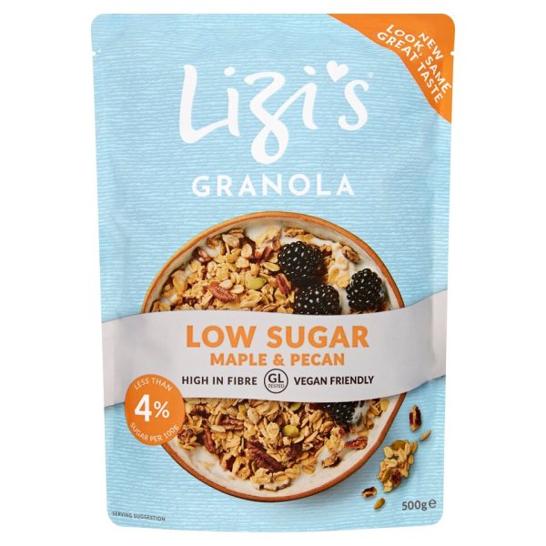 Lizis Granola Low Sugar Maple Pecan 500g