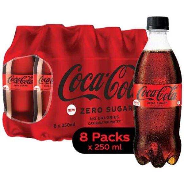 Coca - Cola Zero Sugar 250ml X 4 (Glass Bottles)