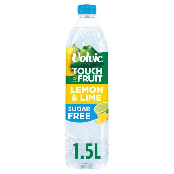 Volvic Touch of Fruit Sugar Free Lemon & Lime Natural Flavoured Water 1.5L