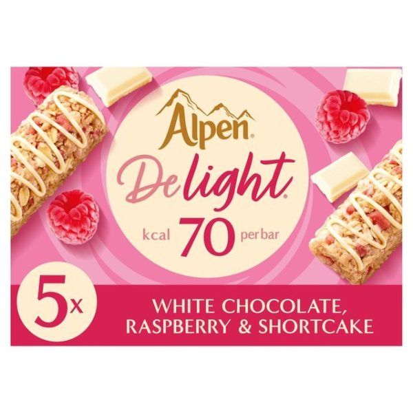 Alpen Light White Chocolate Rasberry & Shortcake 5 X 19g