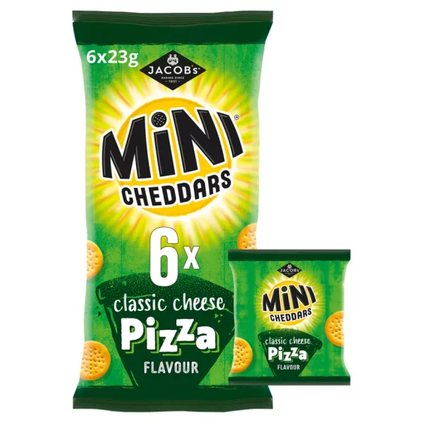 Jacobs Mini Cheddars Classic Cheese Pizza Flavour 6 X 23g