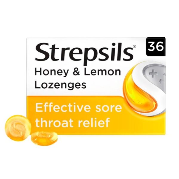 Strepsils Honey & Lemon for Sore Throat Lozenges 36 per pack